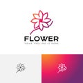 Elegant Flower Floral Beauty Boutique Monoline Logo Template