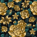 Elegant flowers colorful pattern seamless