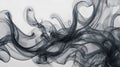 Elegant Flowing Smoke Forms in Subtle Gray and White Tones Royalty Free Stock Photo