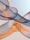 Elegant flowing translucent ribbons intertwining in soft pastel tones creating a delicate and dynamic abstract composition on a Royalty Free Stock Photo
