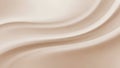 Elegant flowing waves of soft light beige silk fabric abstract background Royalty Free Stock Photo