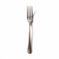 Elegant Fork On White Background With Dark Gray And Bronze Tones