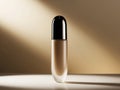 Elegant Foundation Bottle on Golden Background. Royalty Free Stock Photo