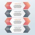 Elegant Four Options Infographic Template Presentation Layout Banner Business