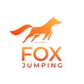 Elegant Fox Jumping Concept Idea Logo Design