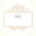 Elegant frame in Eastern style.