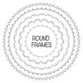 Elegant frame templates. Borders design. Round frames set. Royalty Free Stock Photo