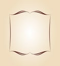 Elegant frame.Vector illustration.Brown beige.