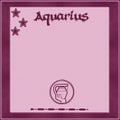 Elegant frame with zodiac sign-Aquarius Royalty Free Stock Photo