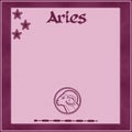 Elegant frame with zodiac sign-Aries Royalty Free Stock Photo