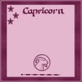 Elegant frame with zodiac sign-Capricorn Royalty Free Stock Photo