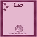 Elegant frame with zodiac sign-Leo Royalty Free Stock Photo