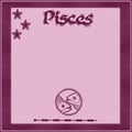 Elegant frame with zodiac sign-Pisces Royalty Free Stock Photo