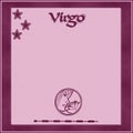 Elegant frame with zodiac sign-Virgo Royalty Free Stock Photo