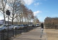 Elegant French man walking on the Champs Elysees in Paris France. 20.10.2018