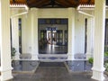 Elegant front entrance to big house