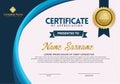 Modern certificate template