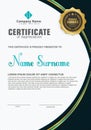 Vertical modern certificate template with textured background