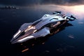 Elegant and futuristic starship design with