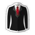 Elegant gentleman suit icon