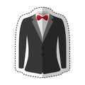 Elegant gentleman suit icon