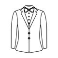 Elegant gentleman suit icon