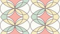 Elegant Geometric Floral Pattern with Interlocking Shapes, vector design Generative AI Royalty Free Stock Photo