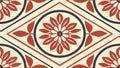 Elegant Geometric Floral Tile Pattern, vector design Generative AI Royalty Free Stock Photo