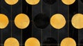 Elegant geometric pattern with gold and black circular design Royalty Free Stock Photo