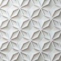 Elegant-geometric repeating pattern with three-dimensional-floral-motifs and soft shadow-relief. Royalty Free Stock Photo