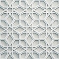 Elegant-geometric repeating pattern with three-dimensional-floral-motifs and soft shadow-relief. Royalty Free Stock Photo