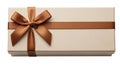 Elegant gift box with bow isolated on transparent background, isolated on white background Royalty Free Stock Photo