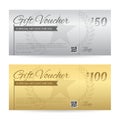 Elegant gift voucher or gift card certificate template Royalty Free Stock Photo