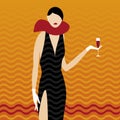 Elegant girl (vector) Royalty Free Stock Photo