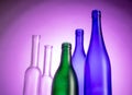 Elegant glassware displayed on mesmerizing glowing gradient background Royalty Free Stock Photo