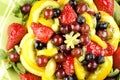 Elegant Glazed Assorted Fruit on Cake Royalty Free Stock Photo