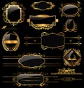 Elegant gold and black labels