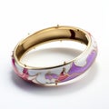 Realistic Japanese Inspired Bangle With Pink, Yellow, And Purple Designs Royalty Free Stock Photo