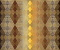 Elegant Gold and Brown Rhombus Geometric Seamless Pattern Design in Contemporary Style Royalty Free Stock Photo