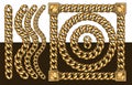 Elegant gold chain pattern brush Royalty Free Stock Photo