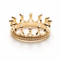 Elegant Gold Crown Ring - Exquisite Design For A Regal Look Royalty Free Stock Photo