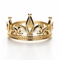 Elegant Gold Crown Ring - Exquisite Jewelry For Royalty