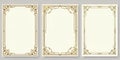 Elegant Gold Decorative Frames for Design Projects Royalty Free Stock Photo