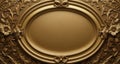 Elegant gold-framed mirror with intricate design Royalty Free Stock Photo