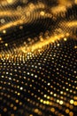 Elegant gold glitter dots in a grunge banner with abstract patterns