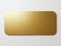Elegant gold rectangular wall mirror with reflective surface Royalty Free Stock Photo