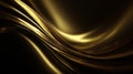 Elegant Gold Wave Pattern on Dark Background for Modern Designs Royalty Free Stock Photo