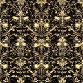 Elegant Golden Dragonfly Pattern Design Royalty Free Stock Photo