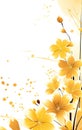 Elegant Golden Floral Design on a Soft Ivory Background