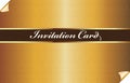 Elegant golden invitational card vector image